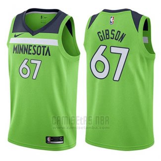 Camiseta Minnesota Timberwolves Taj Gibson #67 Statement 2017-18 Verde