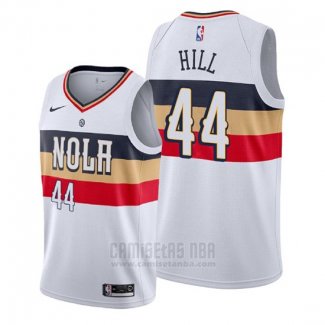 Camiseta New Orleans Pelicans Solomon Hill #44 Earned Blanco