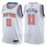Camiseta New York Knicks Frank Ntilikina #11 Statement 2017-18 Blanco