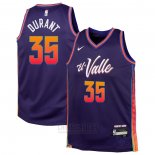 Camiseta Nino Phoenix Suns Kevin Durant #35 Ciudad 2023-24 Violeta