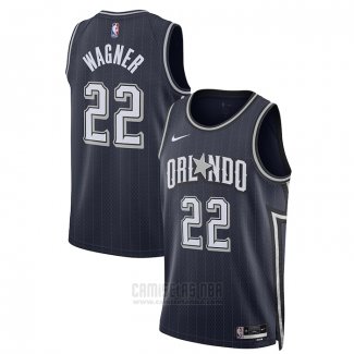 Camiseta Orlando Magic Franz Wagner #22 Ciudad 2023-24 Azul