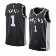 Camiseta San Antonio Spurs Lonnie Walker #1 Icon 2018 Negro