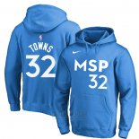 Sudaderas con Capucha Karl-Anthony Towns Minnesota Timberwolves Azul 2019-20 Ciudad