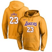 Sudaderas con Capucha Lebron James Los Angeles Lakers Amarillo2