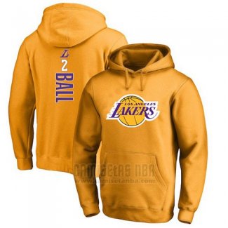 Sudaderas con Capucha Lonzo Ball Los Angeles Lakers Amarillo2