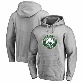 Sudaderas con Capucha Milwaukee Bucks Gris2