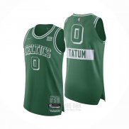 Camiseta Boston Celtics Jayson Tatum #0 Ciudad Autentico Verde