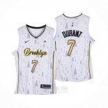 Camiseta Brooklyn Nets Kevin Durant #7 Christmas Blanco