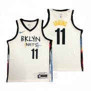 Camiseta Brooklyn Nets Kyrie Irving #11 Ciudad 2020-21 Blanco