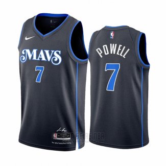 Camiseta Dallas Mavericks Dwight Powell #7 Ciudad 2023-24 Azul