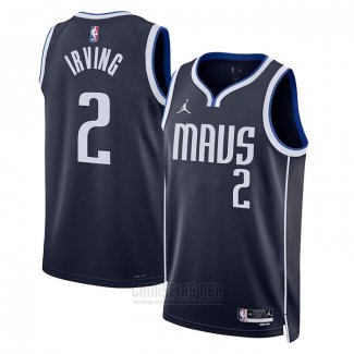 Camiseta Dallas Mavericks Kyrie Irving #2 Statement 2022-23 Azul