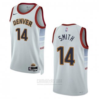 Camiseta Denver Nuggets Ish Smith #14 Ciudad 2022-23 Blanco