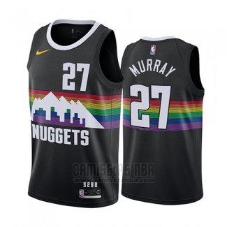 Camiseta Denver Nuggets Jamal Murray #27 Ciudad 2019-20 Negro