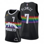 Camiseta Denver Nuggets Mason Plumlee #7 Ciudad 2019-20 Negro