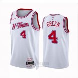 Camiseta Houston Rockets Jalen Green #4 Ciudad 2023-24 Blanco