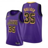 Camiseta Los Angeles Lakers Reggie Bullock #35 Ciudad Violeta