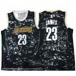 Camiseta Luces De La Ciudad Los Angeles Lakers LeBron James #23 Negro