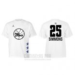 Camiseta Manga Corta Ben Simmons All Star 2019 Philadelphia 76ers Blanco