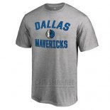 Camiseta Manga Corta Dallas Mavericks Gris2