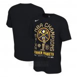 Camiseta Manga Corta Denver Nuggets 2023 NBA Finals Champions Locker Room Negro