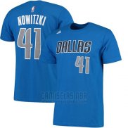 Camiseta Manga Corta Dirk Nowitzki Dallas Mavericks Azul2