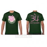 Camiseta Manga Corta Giannis Antetokounmpo Milwaukee Bucks Verde Peppa Pig Cruzado