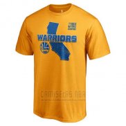 Camiseta Manga Corta Golden State Warriors Amarillo 2018 NBA Finals Champions