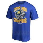Camiseta Manga Corta Golden State Warriors Azul 2018 NBA Finals Champions Low Post Exclusive Ring