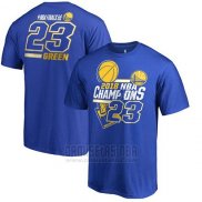 Camiseta Manga Corta Golden State Warriors Draymond Green Azul 2018 NBA Finals Champions