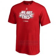 Camiseta Manga Corta Houston Rockets Rojo 2019 NBA Playoffs
