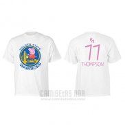 Camiseta Manga Corta Klay Thompson Golden State Warriors Blanco Peppa Pig Cruzado