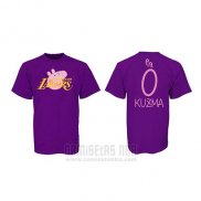 Camiseta Manga Corta Kyle Kuzma Los Angeles Lakers Violeta Peppa Pig Cruzado