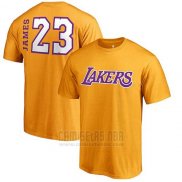 Camiseta Manga Corta Lebron James Los Angeles Lakers Amarillo3