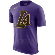 Camiseta Manga Corta Los Angeles Lakers Violeta Ciudad
