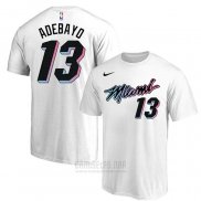 Camiseta Manga Corta Miami Heat Bam Adebayo Ciudad 2020-21 Blanco