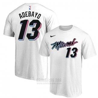 Camiseta Manga Corta Miami Heat Bam Adebayo Ciudad 2020-21 Blanco