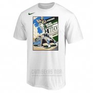 Camiseta Manga Corta Milwaukee Bucks Giannis Antetokounmpo Blanco