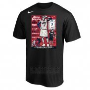 Camiseta Manga Corta Philadelphia 76ers Allen Iverson Negro