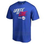 Camiseta Manga Corta Philadelphia 76ers Azul 2018 NBA Playoffs Slogan