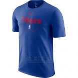 Camiseta Manga Corta Philadelphia 76ers Azul Practice Legend Performance