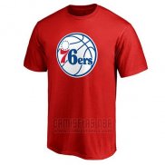Camiseta Manga Corta Philadelphia 76ers Rojo