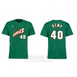 Camiseta Manga Corta Shawn Kemp Seattle SuperSonics Verde Retro