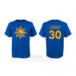 Camiseta Manga Corta Stephen Curry Golden State Warriors Azul2