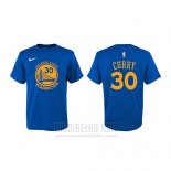 Camiseta Manga Corta Stephen Curry Golden State Warriors Azul3