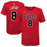 Camiseta Manga Corta Zach Lavine Chicago Bulls Rojo2