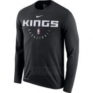 Camiseta Manga Larga Sacramento Kings Negro Practice Legend Performance