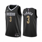 Camiseta Memphis Grizzlies Jake Laravia #3 Ciudad 2023-24 Negro