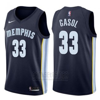 Camiseta Memphis Grizzlies Marc Gasol #33 Icon 2017-18 Azul