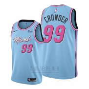 Camiseta Miami Heat Jae Crowder #99 Ciudad 2019-20 Azul