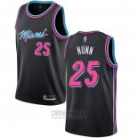 Camiseta Miami Heat Kendrick Nunn #25 Ciudad 2018-19 Negro